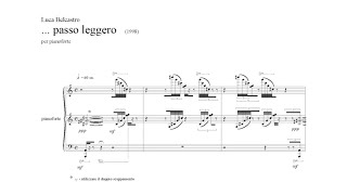 Luca Belcastro  19 quotPasso leggeroquot  piano solo sheet music  video partituras para piano solo [upl. by Braunstein]