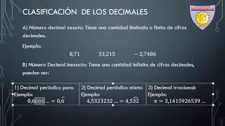 09 Clase Aritmética Números Decimales Clasificación y Aproximación  Sexto Grado de Primaria [upl. by Moonier]