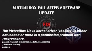 UBUNTU The VirtualBox Linux kernel driver is either not loaded or there is a permission problem [upl. by Neelyk165]