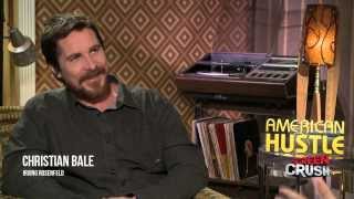 Christian Bale Interview The American Hustle Star Talks Comedy and His Characters Crazy Look [upl. by Alliuqat]