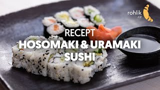 Recept na Hosomaki a Uramaki sushi  Rohlikcz [upl. by Fritzsche]