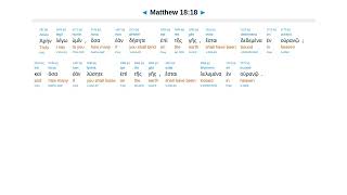 Matthew 18  Interlinear Greek New Testament Bible [upl. by Keener]