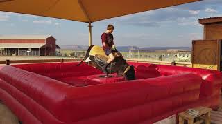 Brandons 1st mechanical bull ride [upl. by Jillane422]