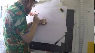 How to Hand Paint Paper Signs  Sign Painting San Francisco [upl. by Warga768]