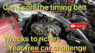 WrecksToRiches 1 Year Free Car Challenge Car 5 Part 4 Can I Sort Out The Timing Belt [upl. by Kirshbaum]