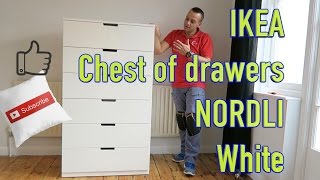 IKEA Chest of drawers NORDLI White Assembly [upl. by Hartzke]