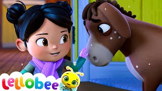 Little Donkey Silent Night 🍯 Lellobee Kids Songs amp Cartoons Sing and Dance [upl. by Mozza686]