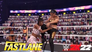 WWE 2K22  Bianca Belair amp Sasha Banks Vs Nia Jax amp Shayna Baszler  Fastlane 2021 [upl. by Euqirat]