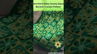 Retro Daisy Crochet Blanket Granny Squares crochet [upl. by Ahsikad]