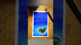 Love Island🏝️🩷 art acrylicpainting shorts viralshorts [upl. by Rebmeced]