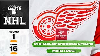 Detroit Red Wings Draft Michael BrandseggNygard in 2024 NHL Draft [upl. by Aneerbas]