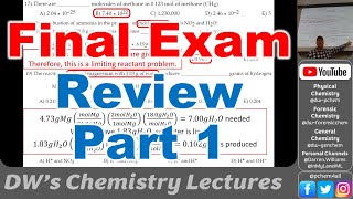 CHEM 1411 Final Exam Review Part 1 2024 [upl. by Ainer]