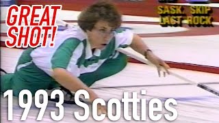 Sandra Schmirler  1993 Scott Tournament of Hearts Final Shots [upl. by Nyladnarb]