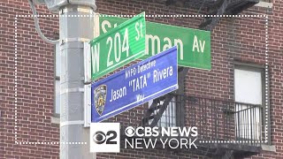 Inwood street corner renamed after NYPD Det Jason Rivera [upl. by Iams]