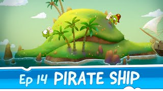 Om Nom Stories Pirate Ship Episode 14 Cut the Rope Time Travel [upl. by Esiuqram884]