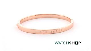 Ladies Ted Baker Rose Gold Plated Clemina Hinge Metallic Bangle TBJ15682403 [upl. by Purpura]