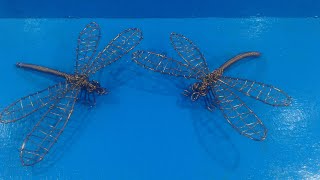 How to make a dragonfly with wire by chef PawanKumar [upl. by Jasmina]