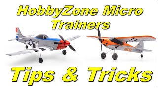 Tips and Tricks for the HobbyZone Micro XCub 450 and 450mm P51 Mustang RTF trainers [upl. by Pomona169]