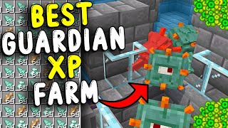 The BEST Guardian XP Farm In Minecraft Bedrock 121 [upl. by Lowson]