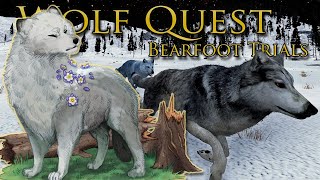 Stumbling On the Snowy Secrets of STRANGER Wolves 🐺 Wolf Quest Bearfoot Wolves • 9 [upl. by Tanaka308]