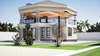 2 Bedroom plan  8 Corner l house Design  11m x 11m [upl. by Leia]