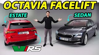 2024 Skoda Octavia facelift REVIEW Hatch vs Estate vRS [upl. by Parshall995]