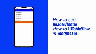 How to add a headerfooter to UITableView [upl. by Eudocia]