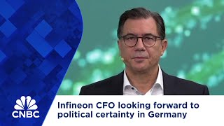 Infineon CFO very much looking forward to political certainty in Germany [upl. by Anayi438]