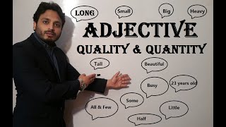 Adjective of Quality amp Quantity  Grammar  By Syed Ali Raza Kazmi [upl. by Morena]