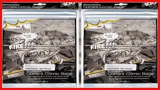 Ultra Pro Resealable Current Size Comic Bags 2Mil Polypropylene 678 X 10½ Inches 100Count [upl. by Dnomayd]