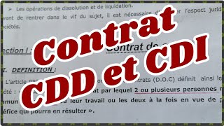 شرح الفرق بين contrat CDI et CDD [upl. by Tierney]