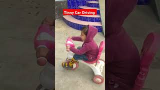 Tinny car driving dritinny car drying funny drykidsacting kidscar [upl. by Silvestro937]