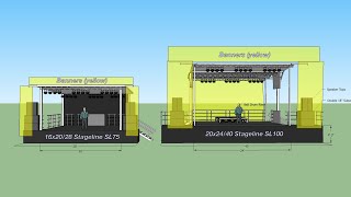 Stageline SL75 vs SL100 3D Rendering Side by Side  StageRentalcom [upl. by Accalia312]