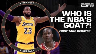 Who is the NBAs GOAT 🐐 Stephen A Shannon Sharpe and Tim Legler debate 👀  First Take [upl. by Hyo231]