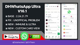 New Update DHWhataApp Ultra V161  100 Fix Unofficial Problem [upl. by Acinimod]