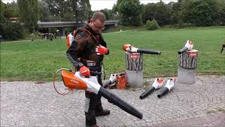 STIHL MEDIA DAY 2019  STIHL BGA 200 LE nouveau et puissant souffleur professionnel à batterie [upl. by Yerfoeg719]