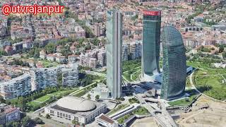 ALLIANZ Tower  Arata Isozaki  Andrea Maffei  Milan Italy  HD  drone view [upl. by Iduj]