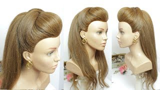 Easy Front Puff Hairstyle For Long Hair Tutorial [upl. by Magocsi]