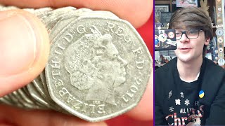 The Biggest 50p Hunt Ive Ever Done £2500 50p Coin Hunt Bag 150 Book 5 [upl. by Llerrahs]