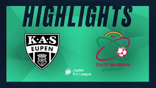 KAS Eupen – SV Zulte Waregem hoogtepunten [upl. by Eimmis]