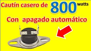 como hacer CAUTIN CASERO DE 800 WATTS para estaños con fusible termico automatico [upl. by Irrej]