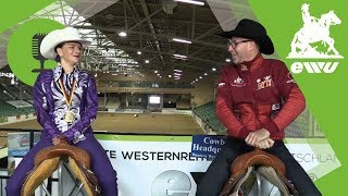 Katrin Förster  Finale Showmanship at Halter  Interview Platz 1  EWU German Open 2017 [upl. by Zena625]