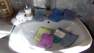 DIY frisches GrünWaschhandschuhe  Waschlappen PeelingHäkeln LEICHT GEMACHT [upl. by Haran763]