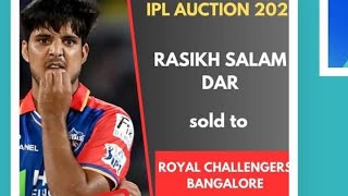 Kulgam Boy Rasikh Salam Bought by RCB for INR 6 Crore at IPL 2025 Auction [upl. by Anailuy944]