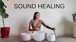 10 Minute Crystal Singing Bowl Meditation  Sound Healing For Relaxation amp Stress Relief [upl. by Brittain]