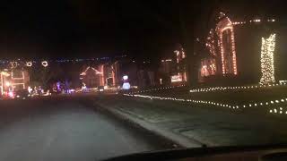 A whole block of synchronized lights in Deerfield Plano TX 2020 [upl. by Jalbert516]