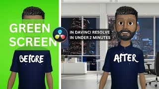 Quick Green Screen Tutorial for Davinci Resolve 19 [upl. by Leavitt192]