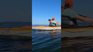 Advanced Elements Airfusion EVO inflatable kayak on open Baltic Sea water [upl. by Ginnifer]