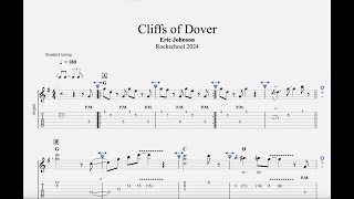 G8 Cliffs of Dover Guitar Rockschool 2024 Grade 8 Tab [upl. by Dunning]