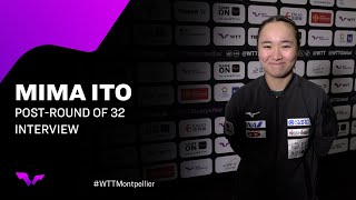 Mima Ito PostRound of 32 Interview  WTTMontpellier 2024 [upl. by Lisk]